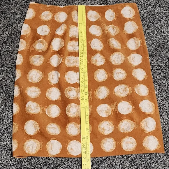 Maeve Orange and Cream Pencil Skirt - Picture 7 of 12